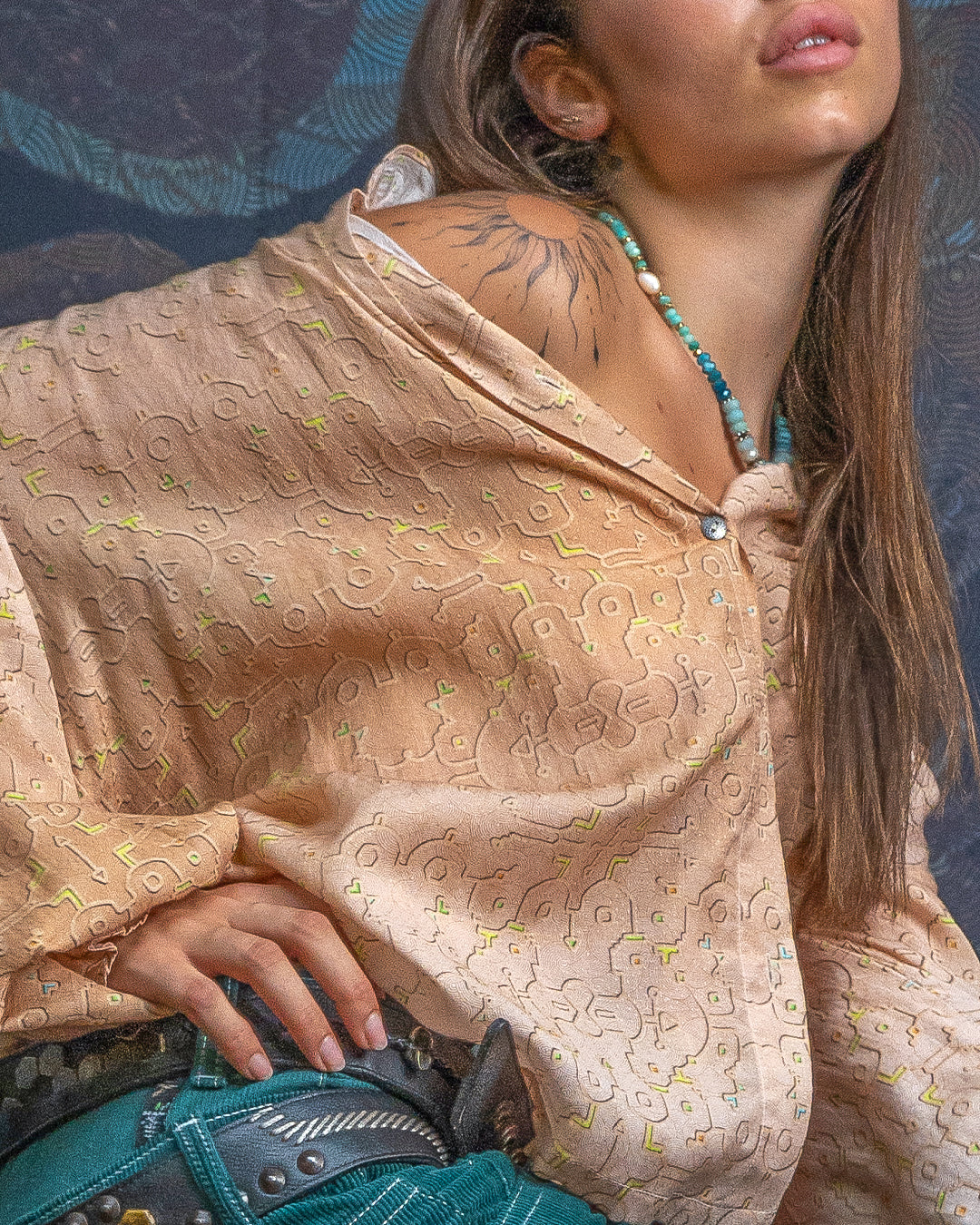 Shirt Woman Longsleeve Frufru / Bio Farms Bamboo - REBIRTH OF IKARO Whitesands